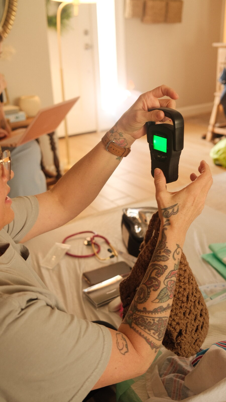 Rhonda performing a gentle newborn assessment